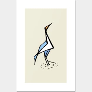 Abstract Bird Drawing Posters and Art
